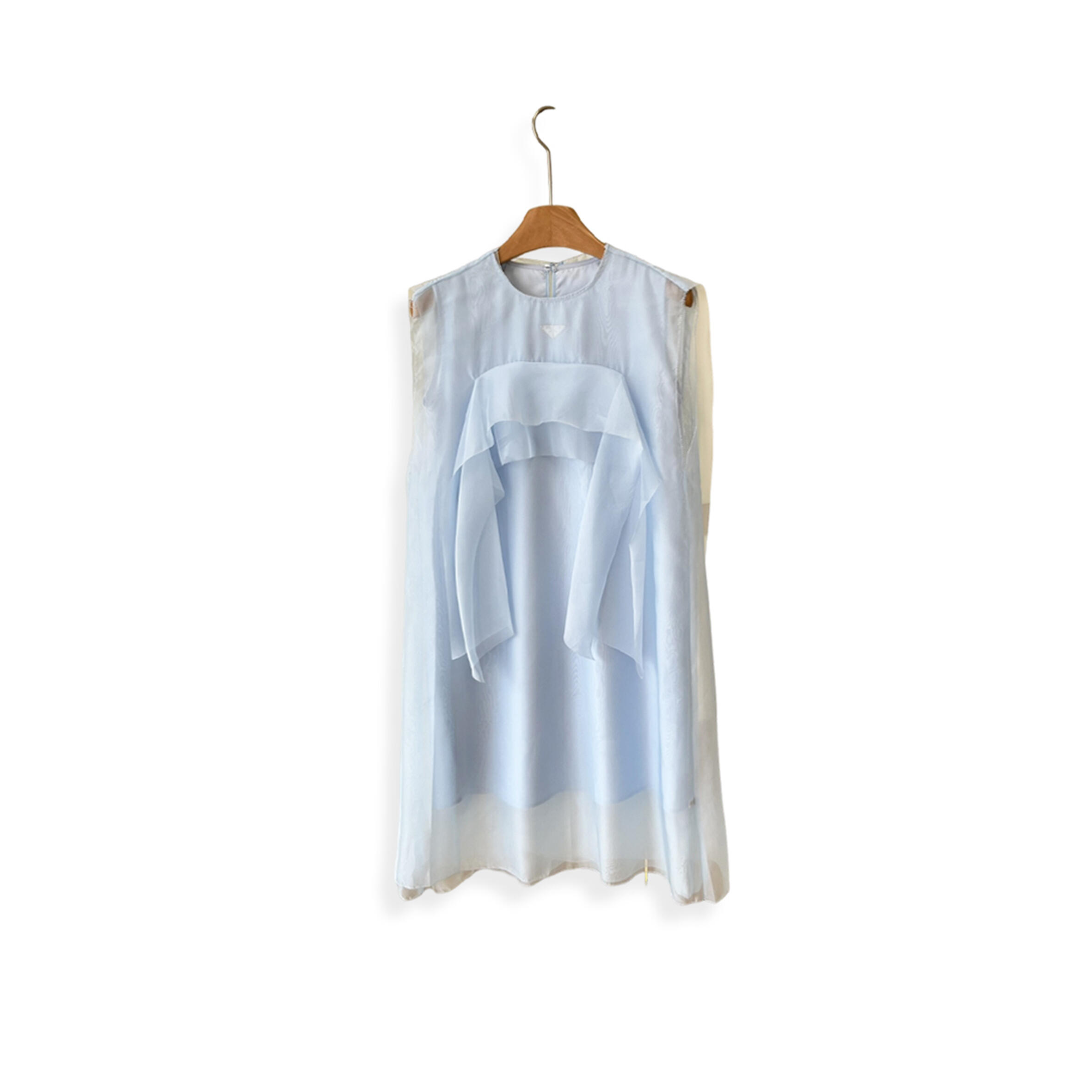 Pra*a sleeveless technical voile dress